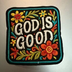 GOD IS GOOD Colorful Embroidered Patch
